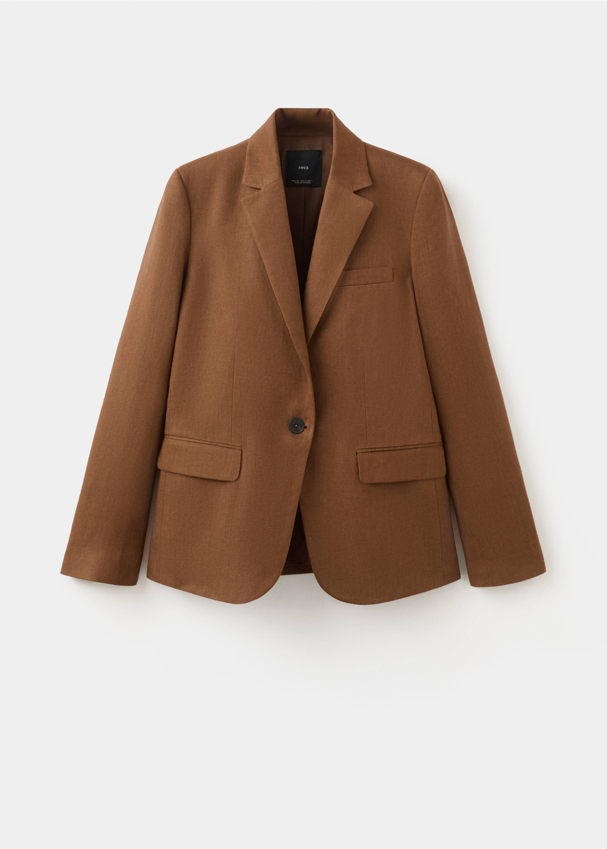 Linen suit blazer - Article without model, Brown. Ref: 27057156-04.