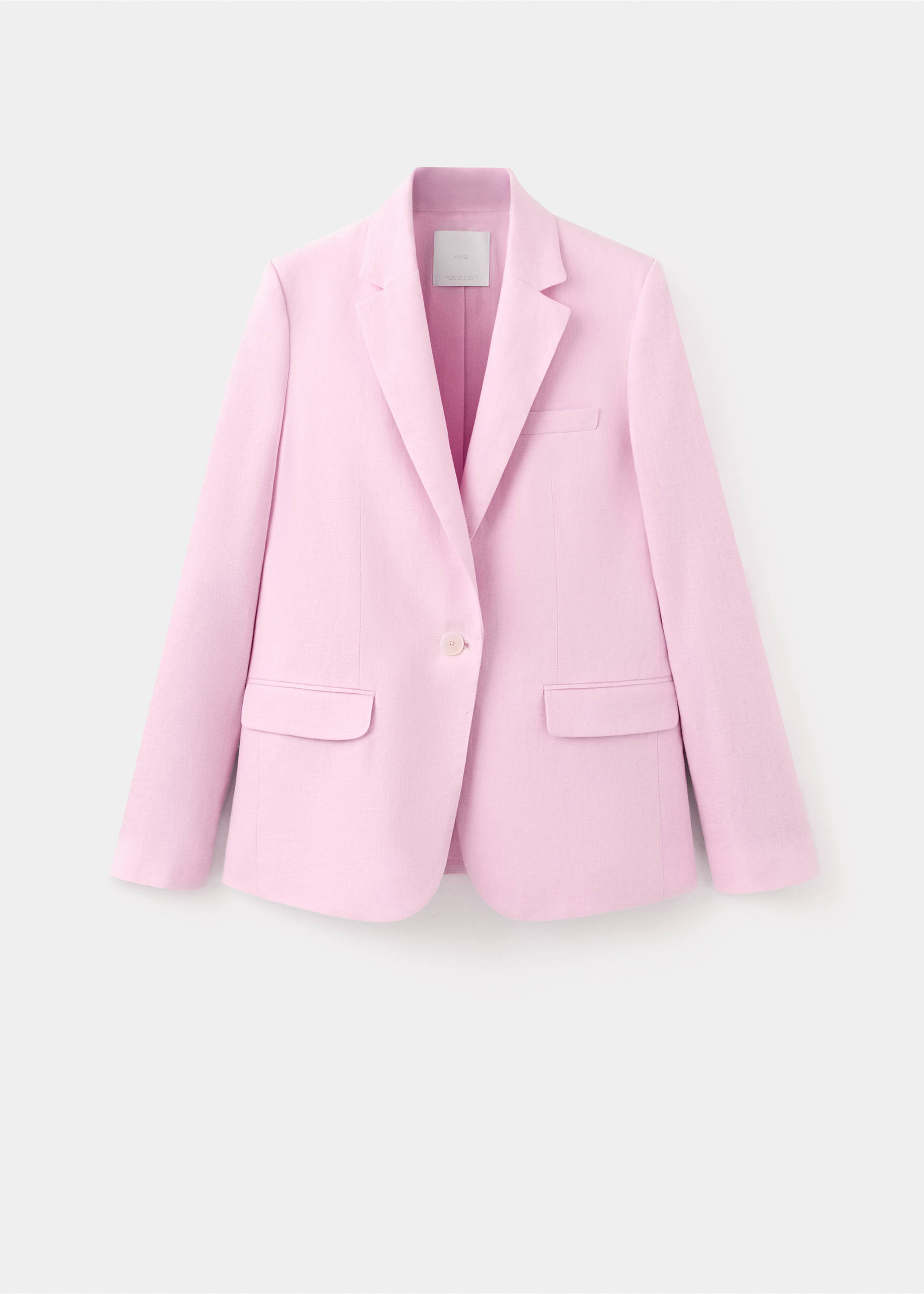 Linen suit jacket - Article without model, Pink. Ref: 27057156-00.