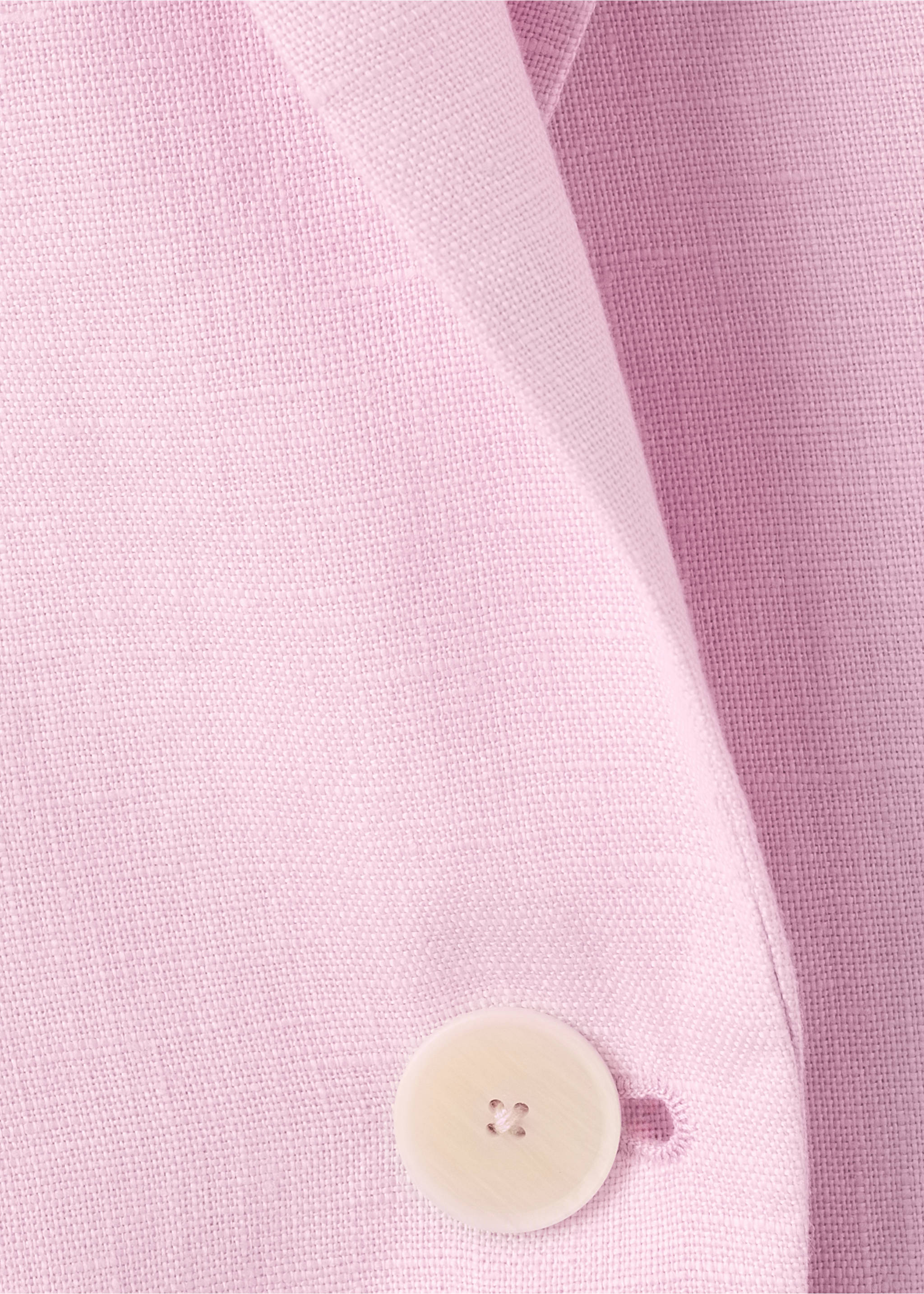 Linen suit jacket - Details of the article 0, Pink. Ref: 27057156-00.
