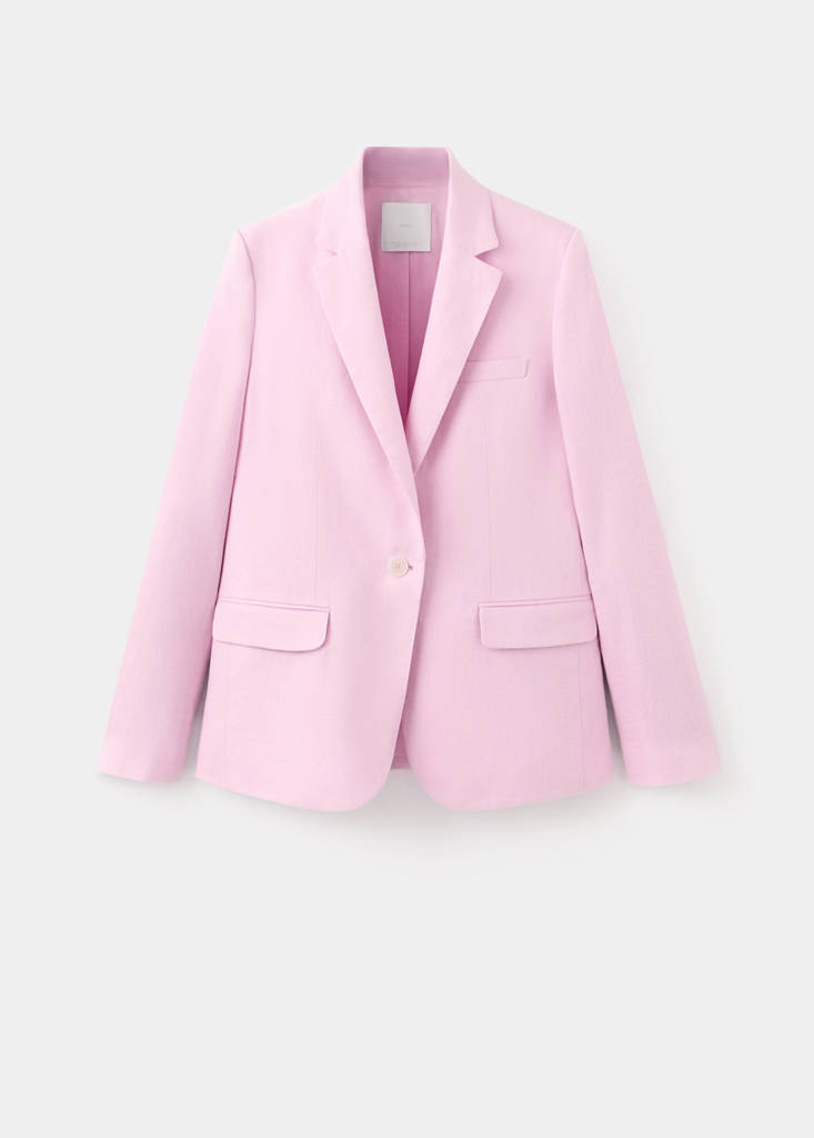 Linen suit jacket — Pink