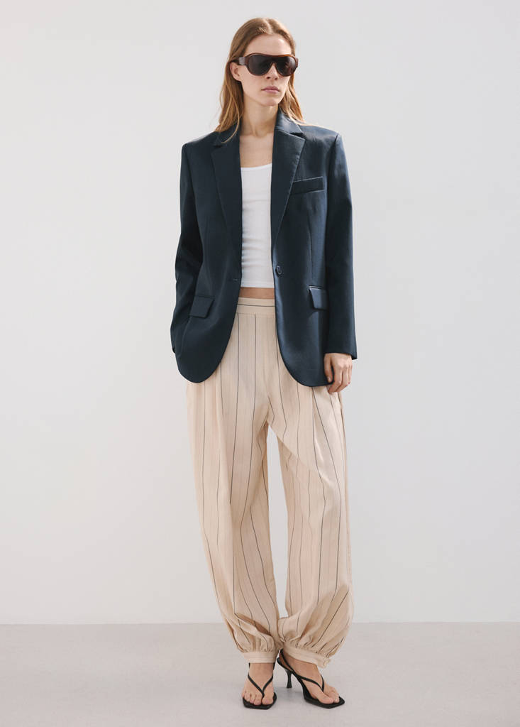 Straight jacket with flap pockets — Navy