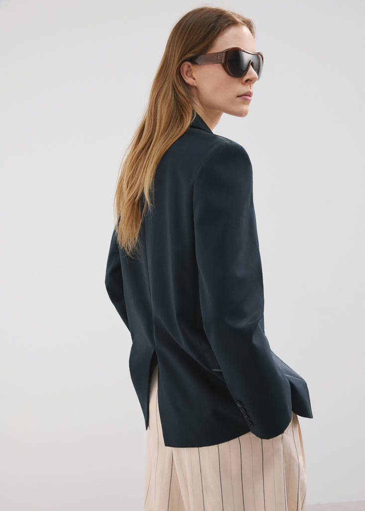 Straight jacket with flap pockets — Navy