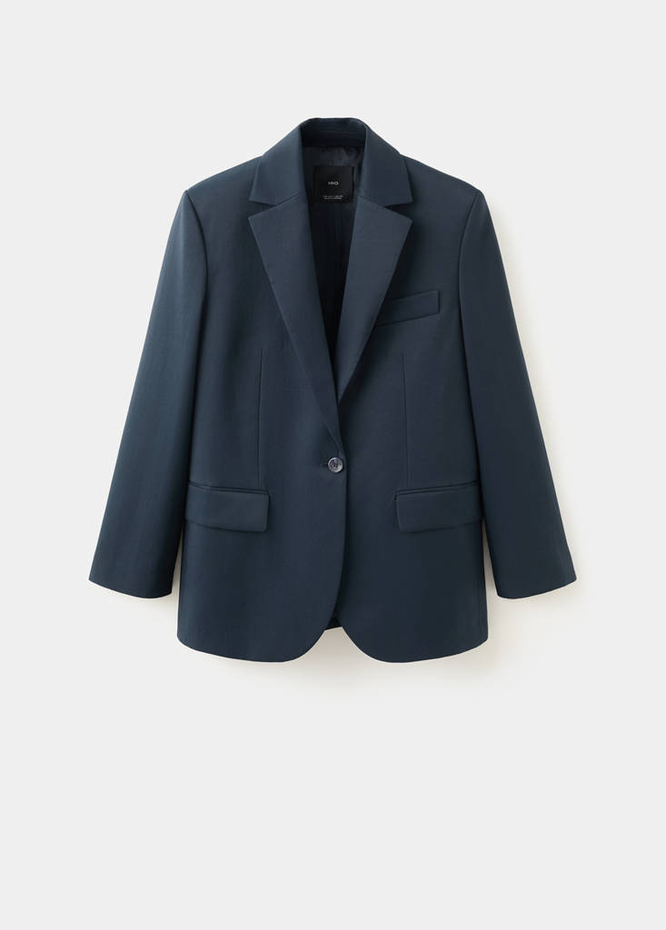 Straight jacket with flap pockets — Navy