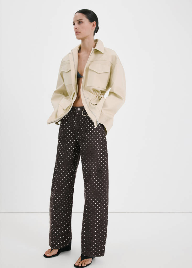 Polka dot balloon jeans — Chocolate
