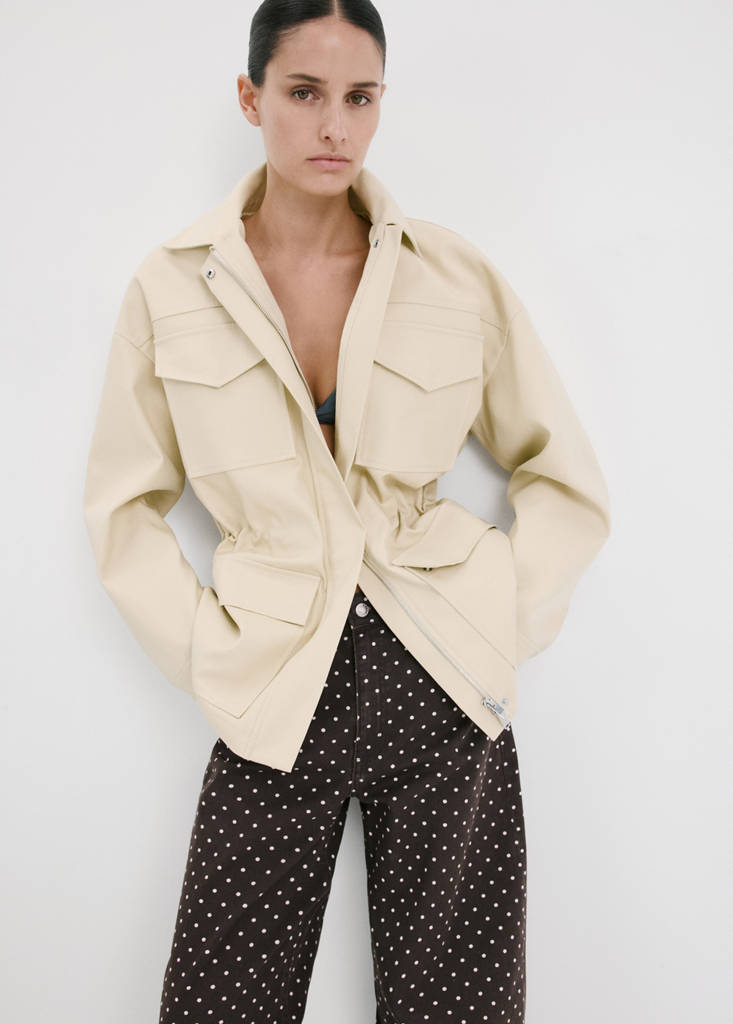 Polka dot balloon jeans — Chocolate