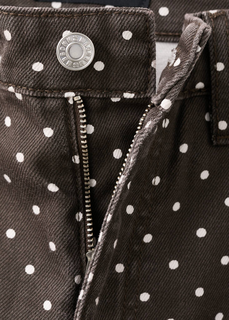 Polka dot balloon jeans — Chocolate