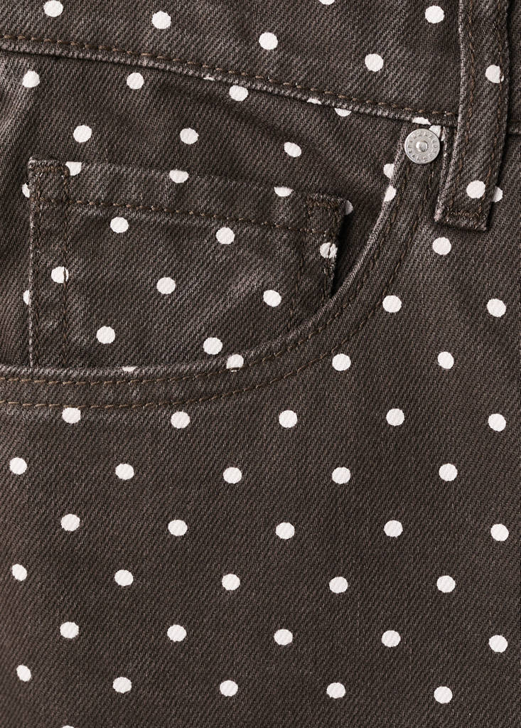 Polka dot balloon jeans — Chocolate