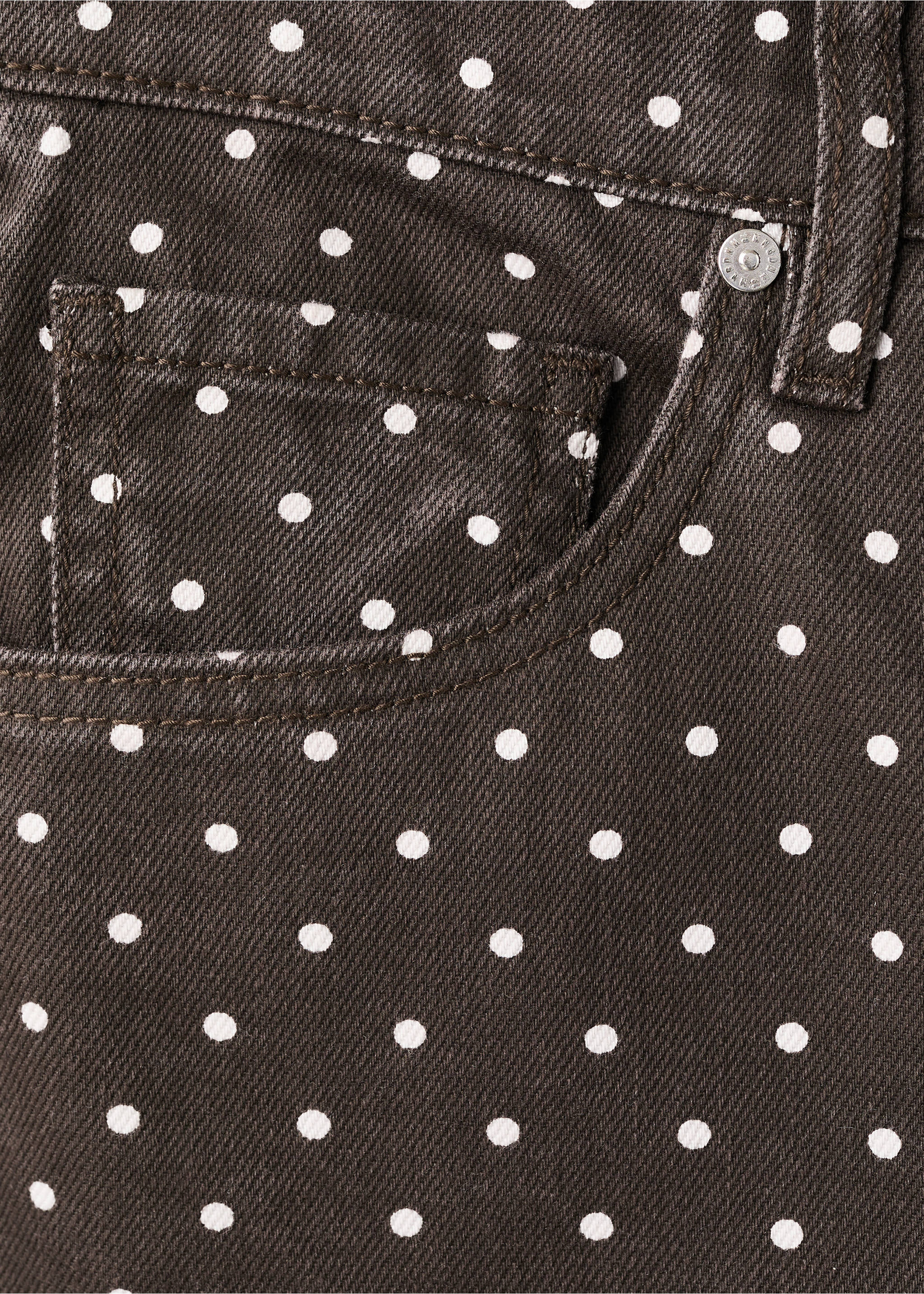 Polka dot balloon jeans - Details of the article 0, Chocolate. Ref: 27057159-00.