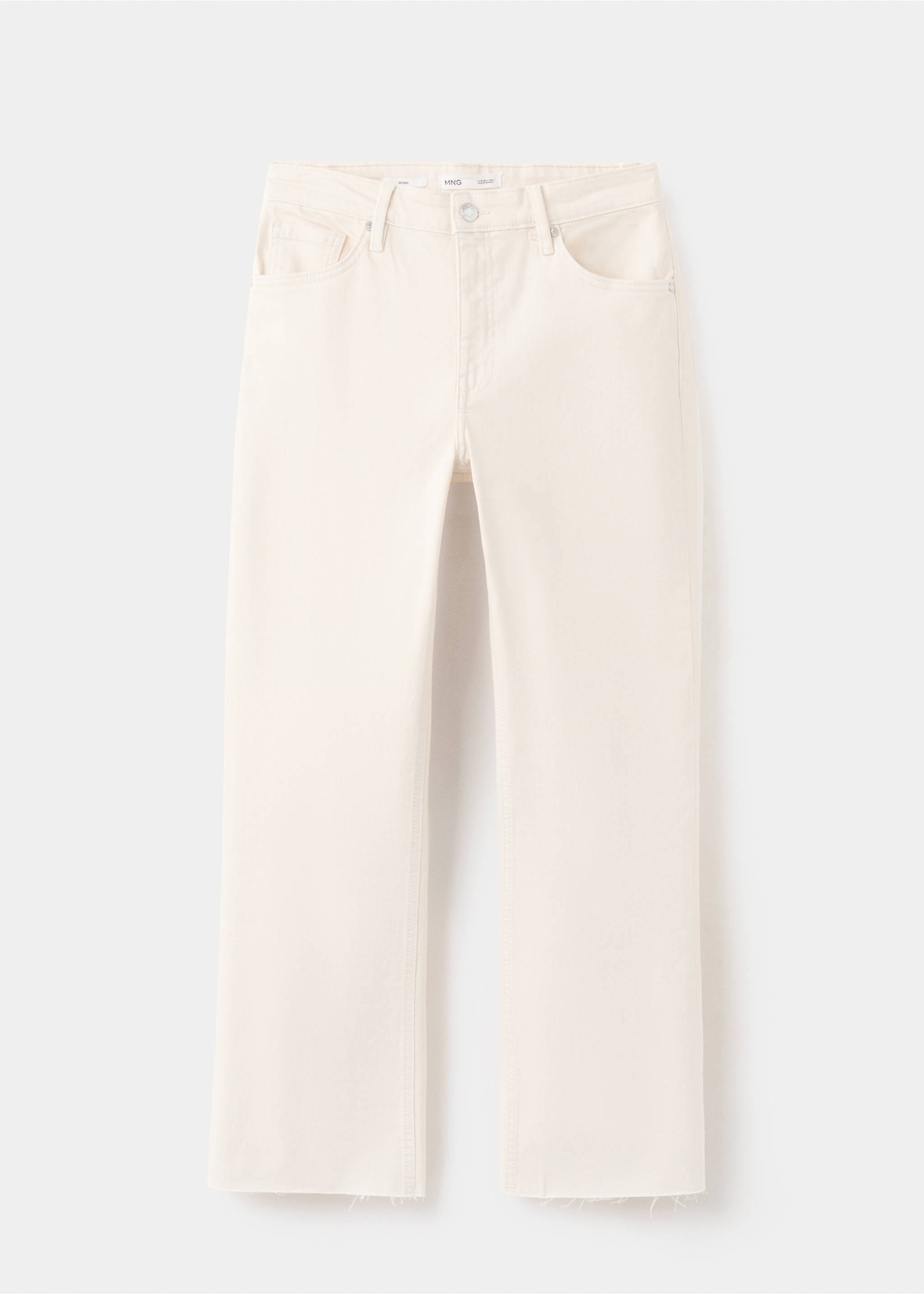 Mid-rise flared jeans - Article without model, Ecru. Ref: 27057160-00.