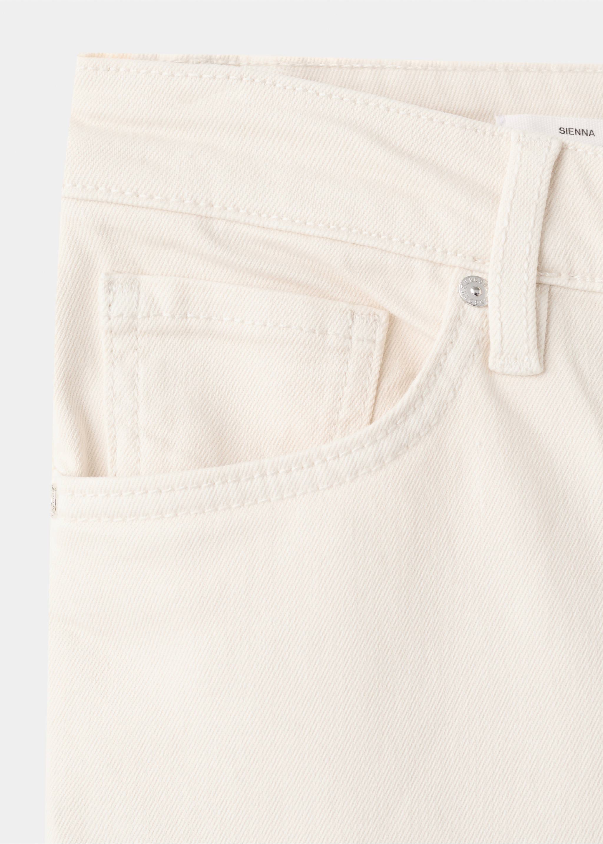 Mid-rise flared jeans - Details of the article 0, Ecru. Ref: 27057160-00.