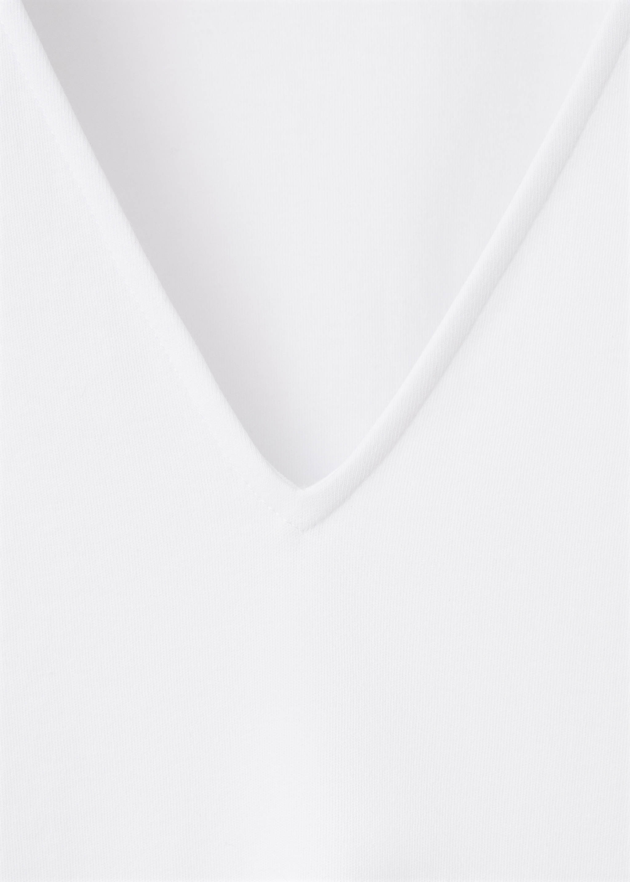 V-neck cotton T-shirt - Details of the article 8