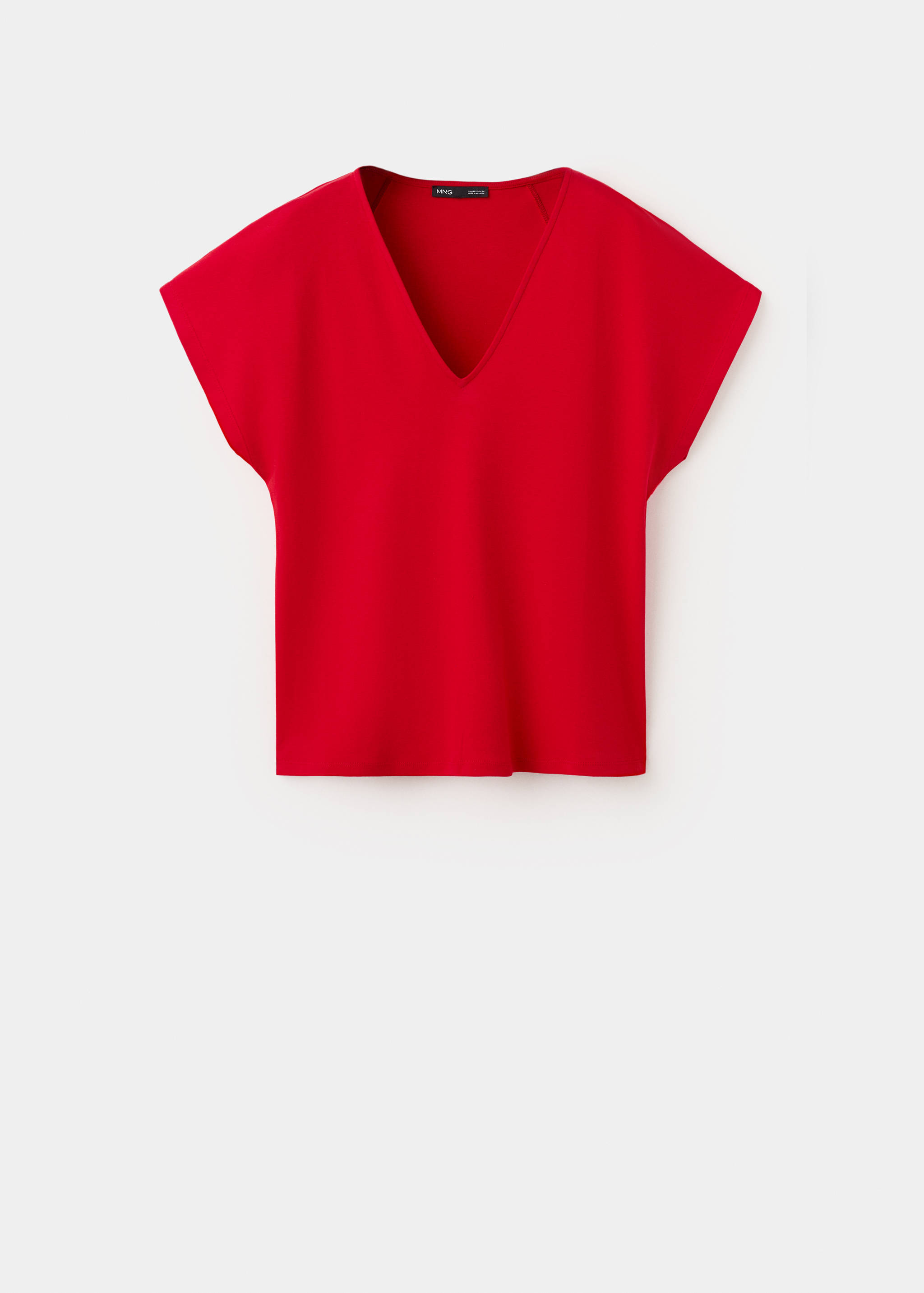 V-neck cotton T-shirt - Article without model