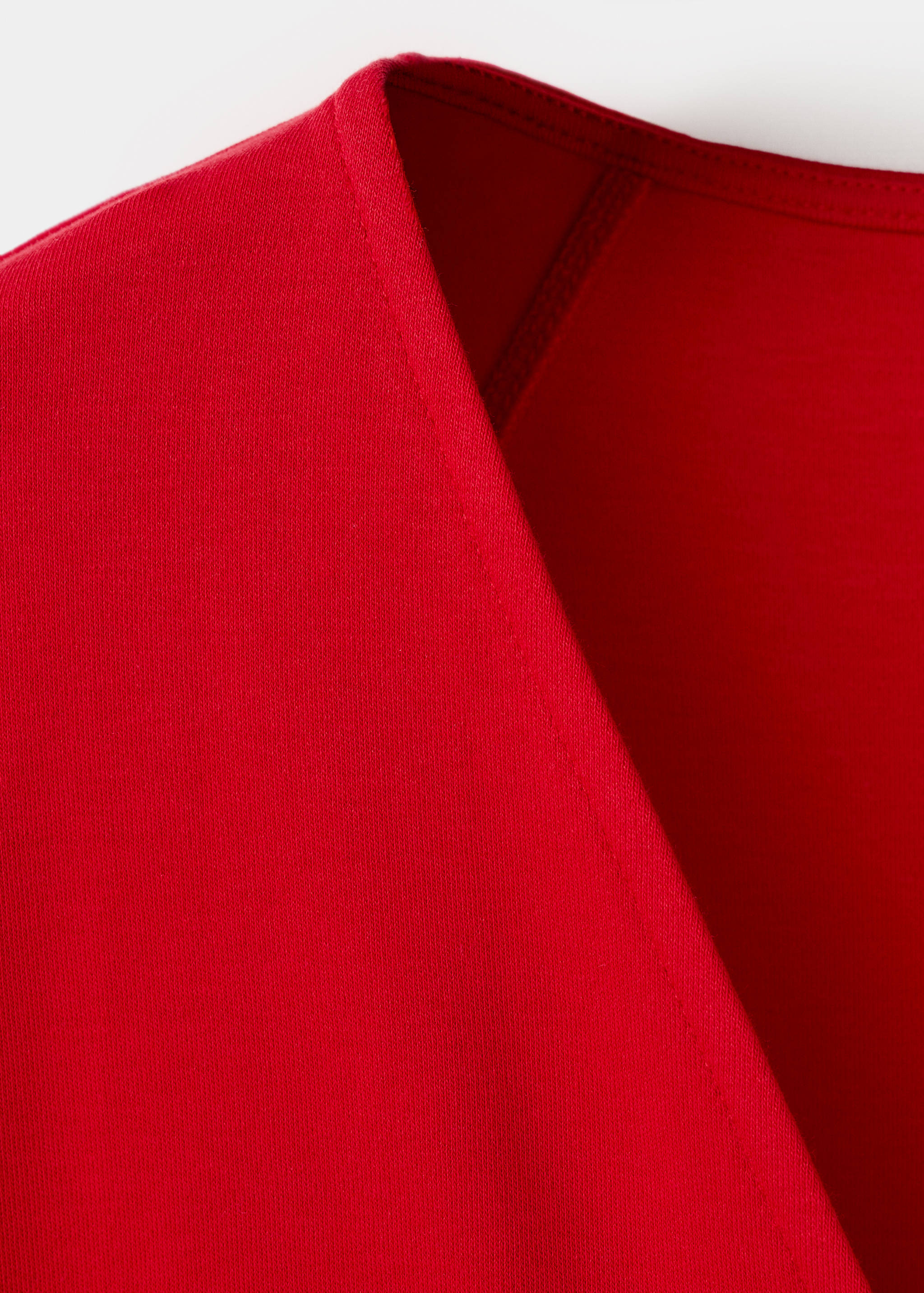 V-neck cotton T-shirt - Details of the article 0