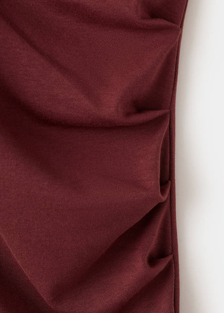 Long draped dress — Russet