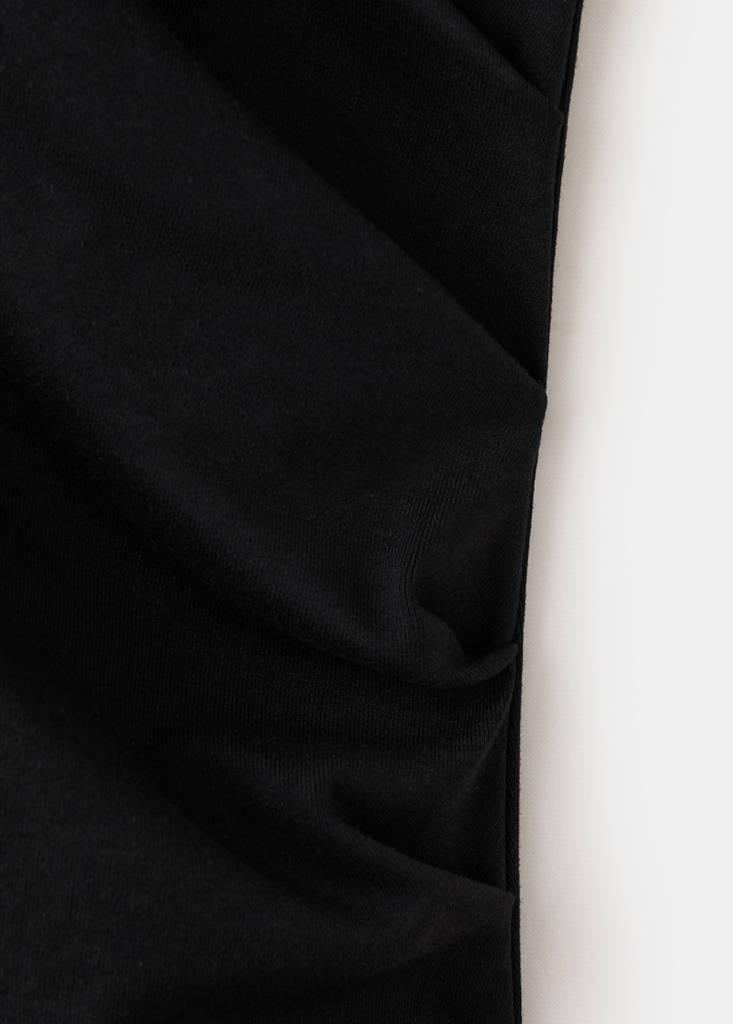 Long draped dress — Black