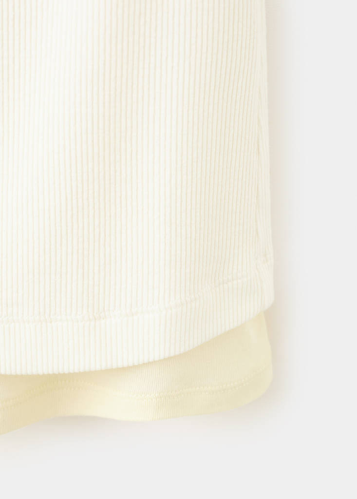 Two-tone contrast T-shirt — Off White