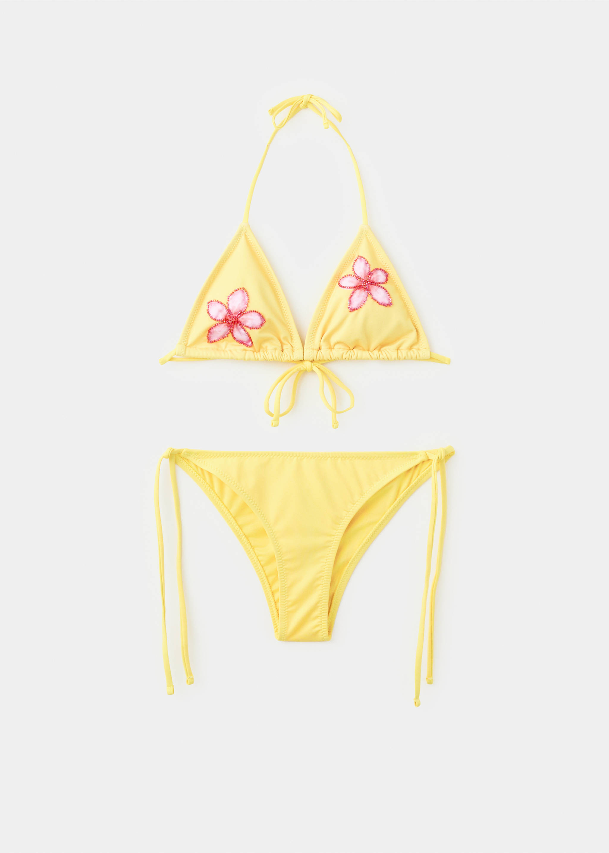 Pack bikini detalle flor - Artículo sin modelo, Amarillo. Ref: 27057776-00.