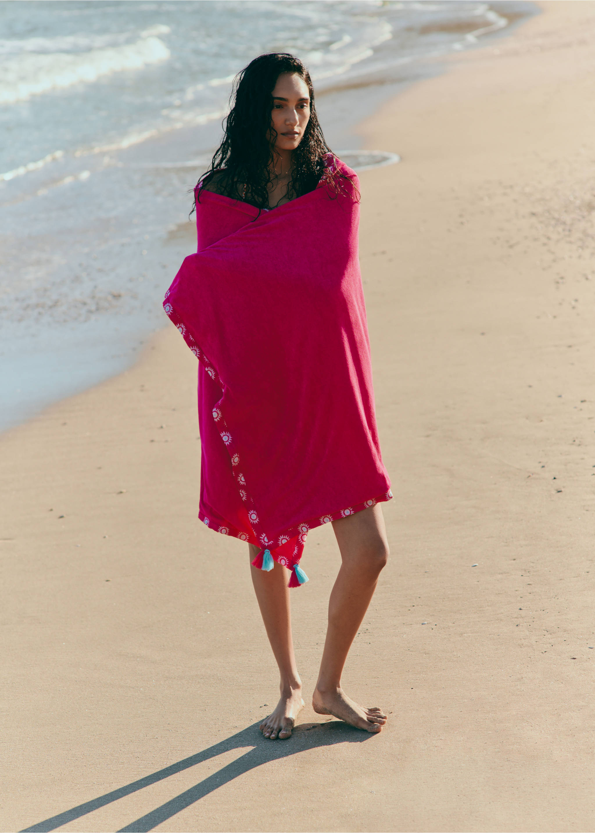 Suns beach towel - General plane, Pink. Ref: 27057777-00.