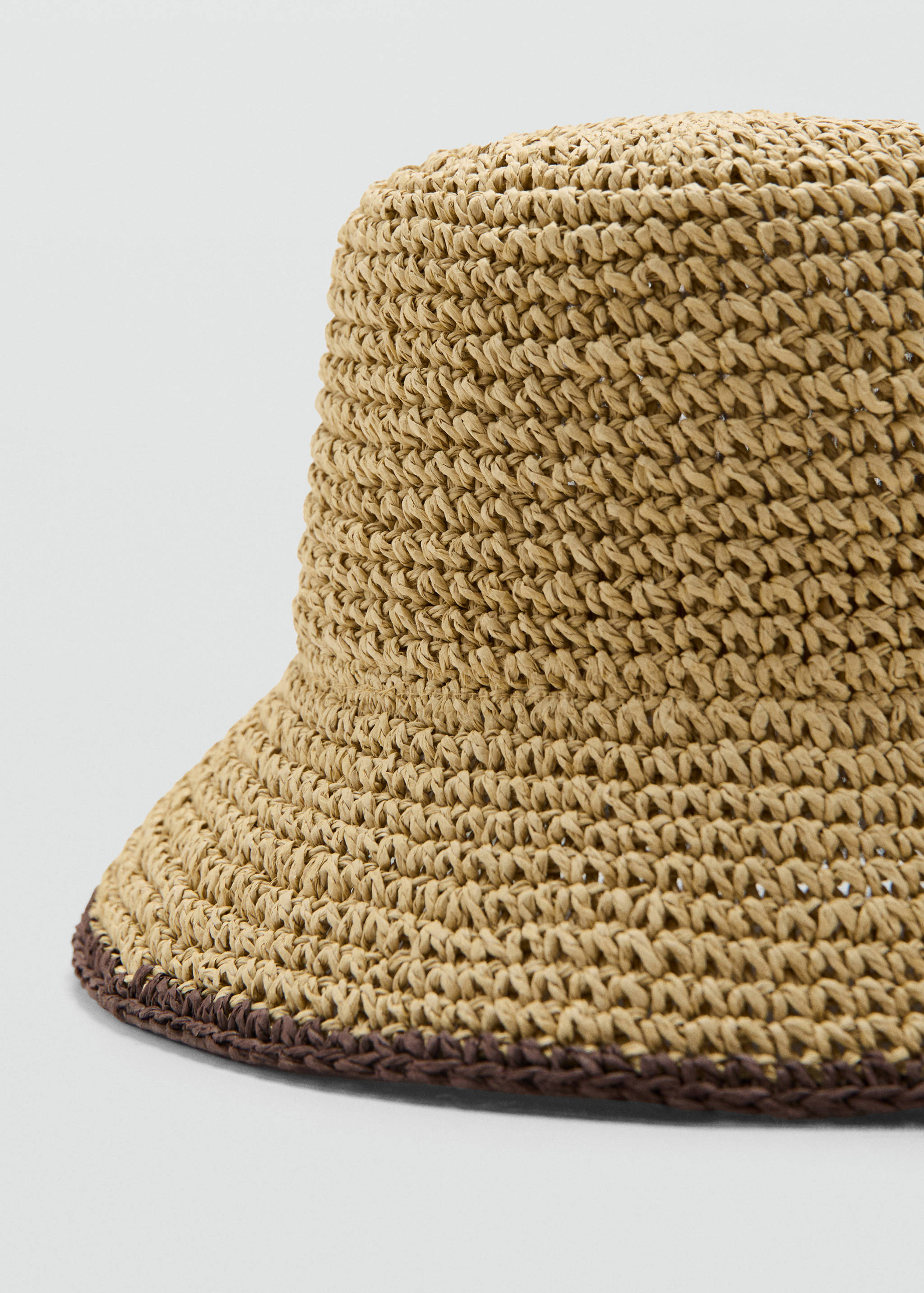 قبعة دلو من الألياف الطبيعية - تفاصيل المنتج 1