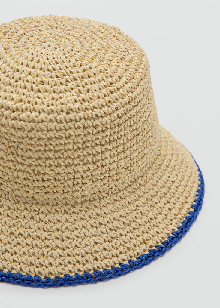 MANGO Bucket Hat aus Naturfaser
