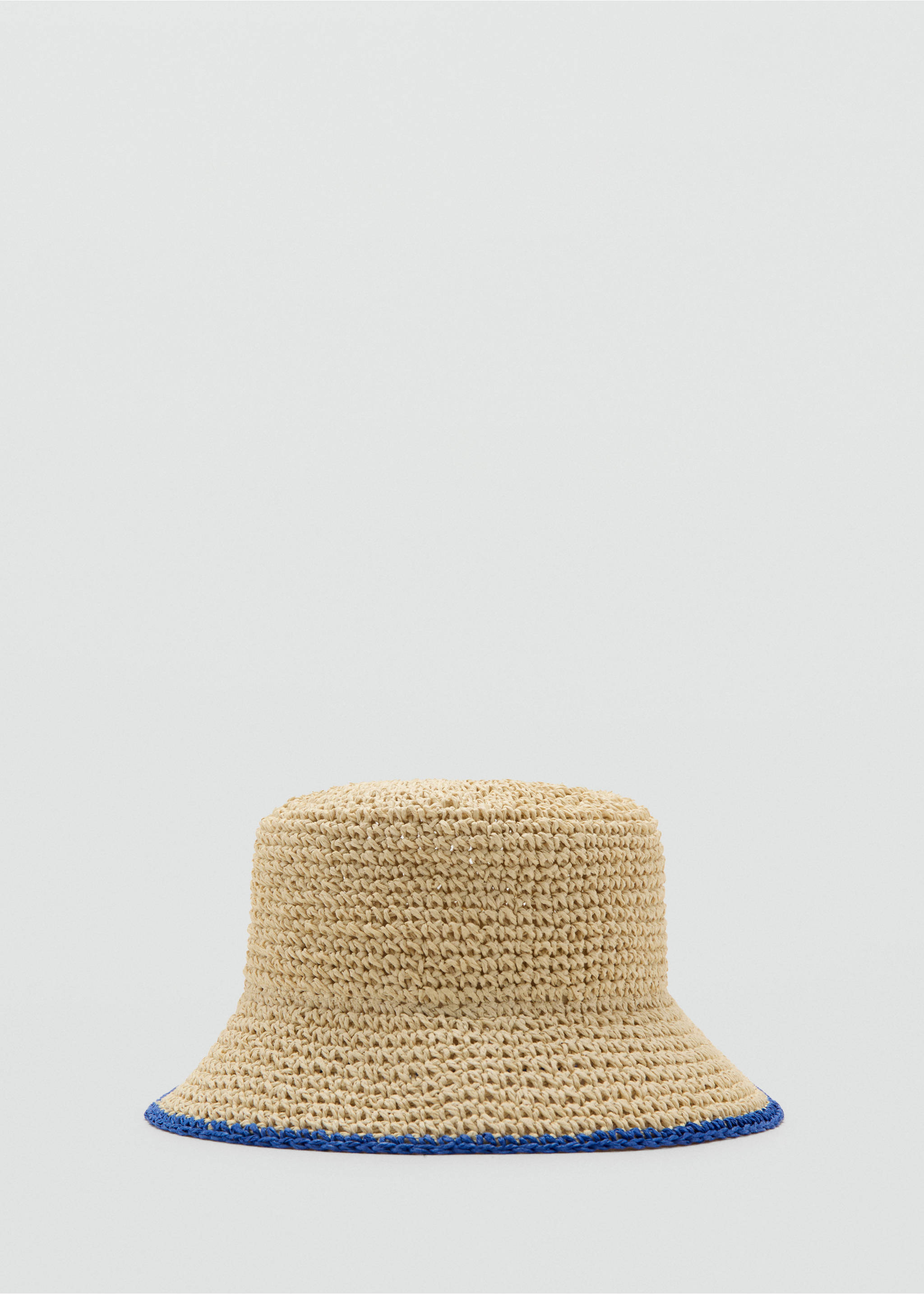 Natural fibre bucket hat - Article without model, Blue. Ref: 27057778-00.