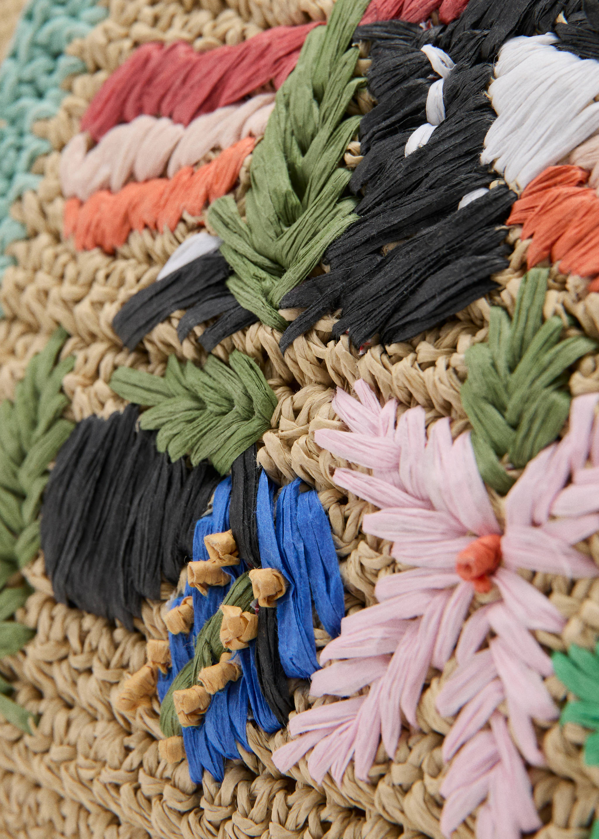 Square raffia handbag - Details of the article 1