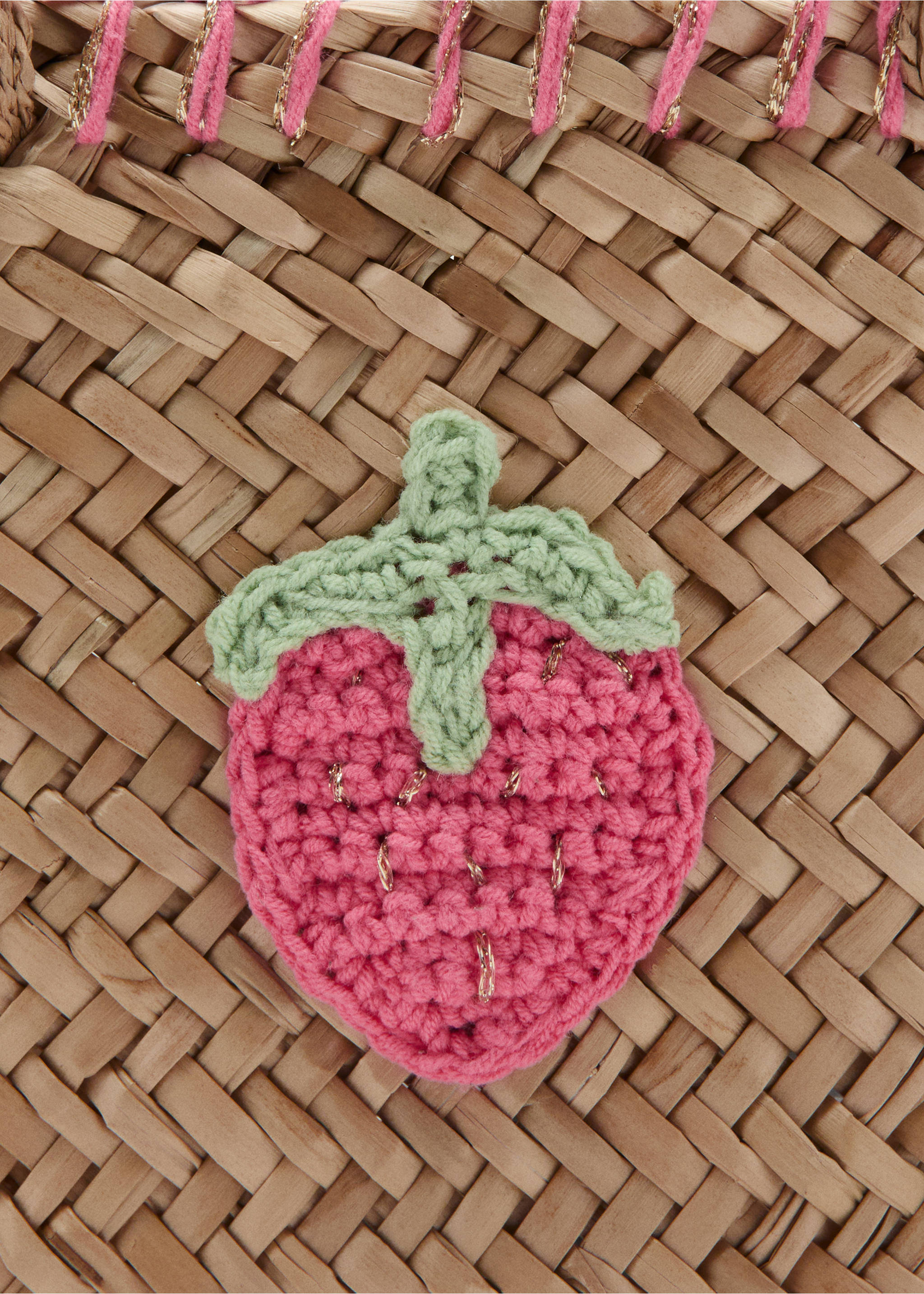 Mini strawberry basket - Details of the article 1, Sand. Ref: 27057780-00.
