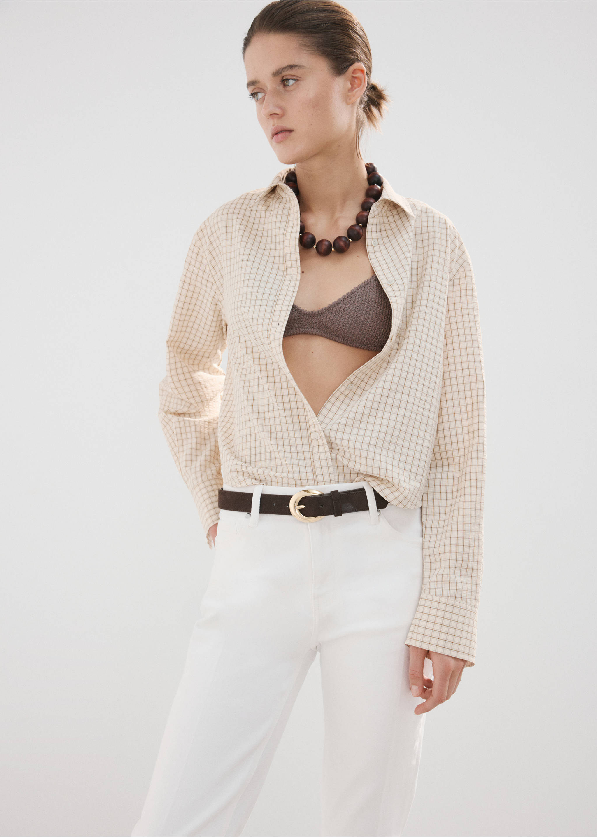 Jean Violeta flare taille haute - Détail de l'article 1, Blanc. Ref: 27057783-00.