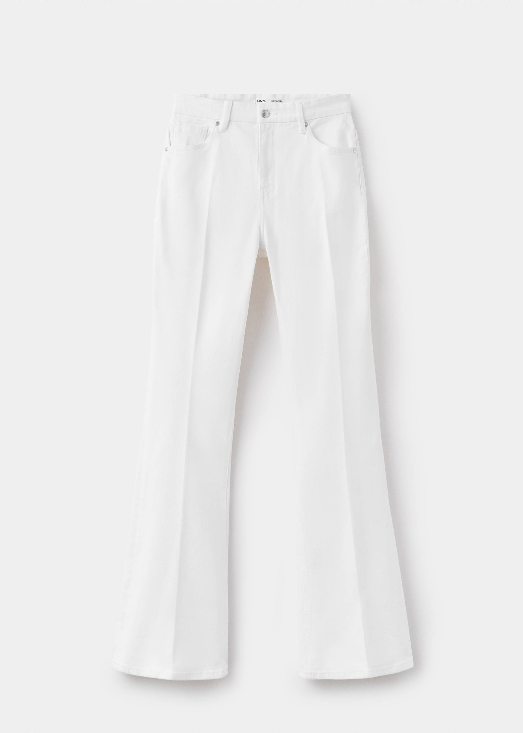 Jean Violeta flare taille haute - Article sans modèle, Blanc. Ref: 27057783-00.