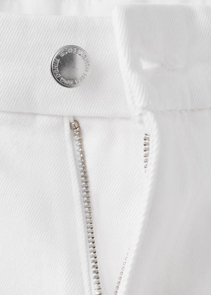 Violet flared high-rise jeans — White