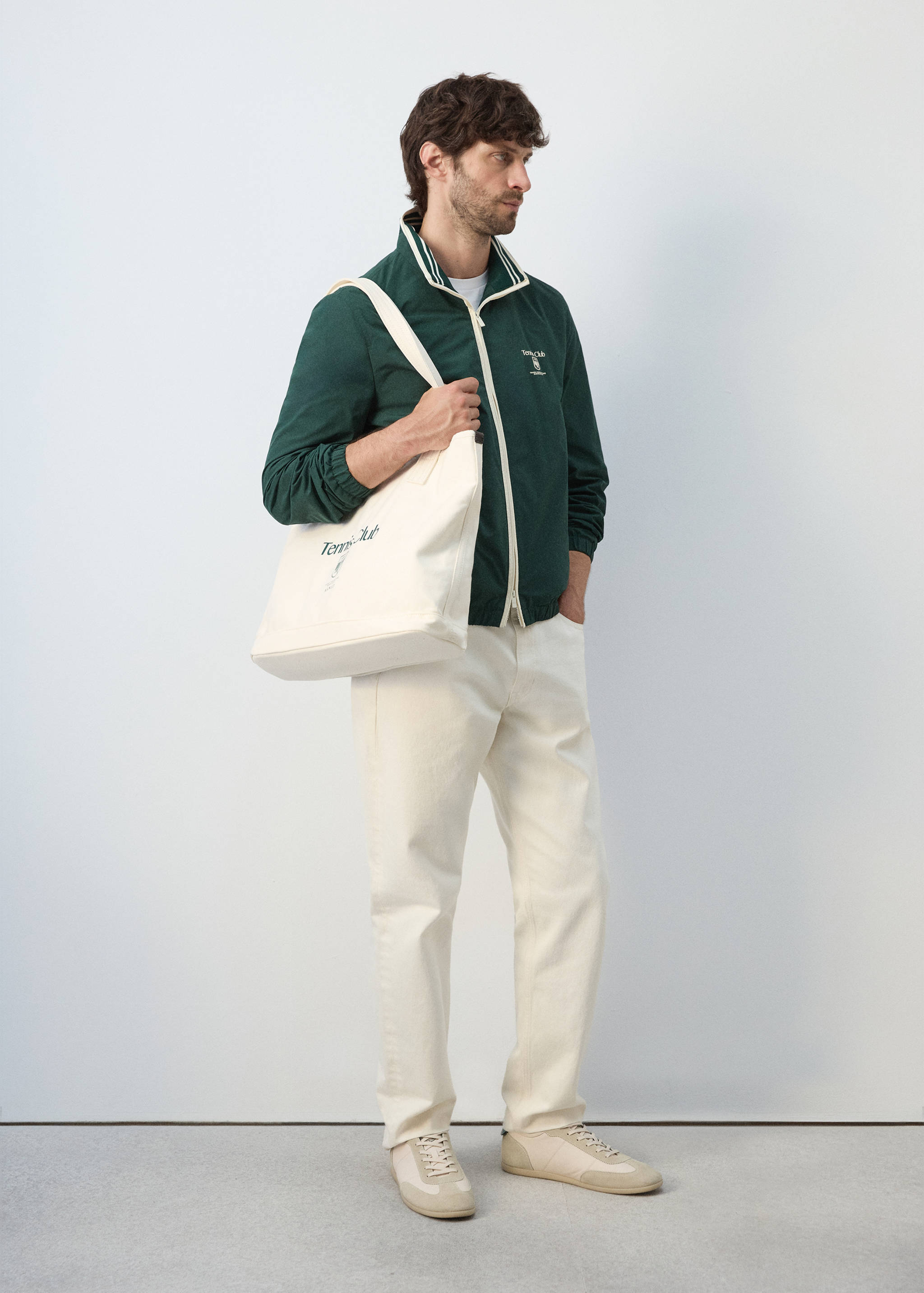 Tote bag with text print - General plane