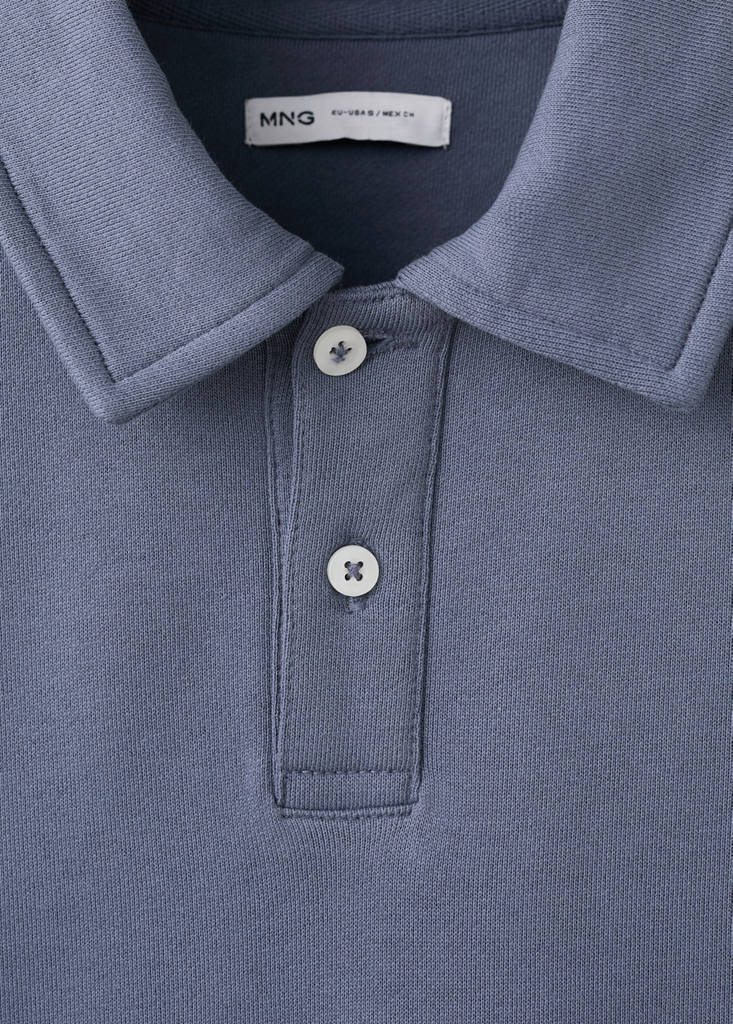 Polo-neck sweatshirt — Blue