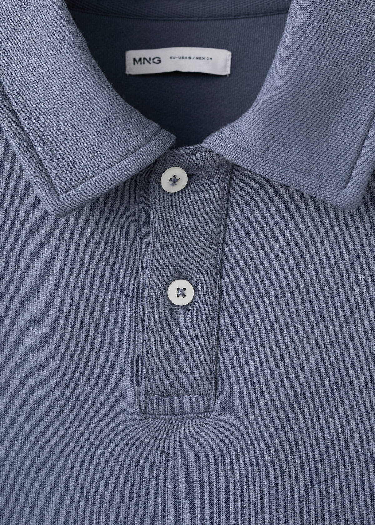 Polo-neck sweatshirt — Blue