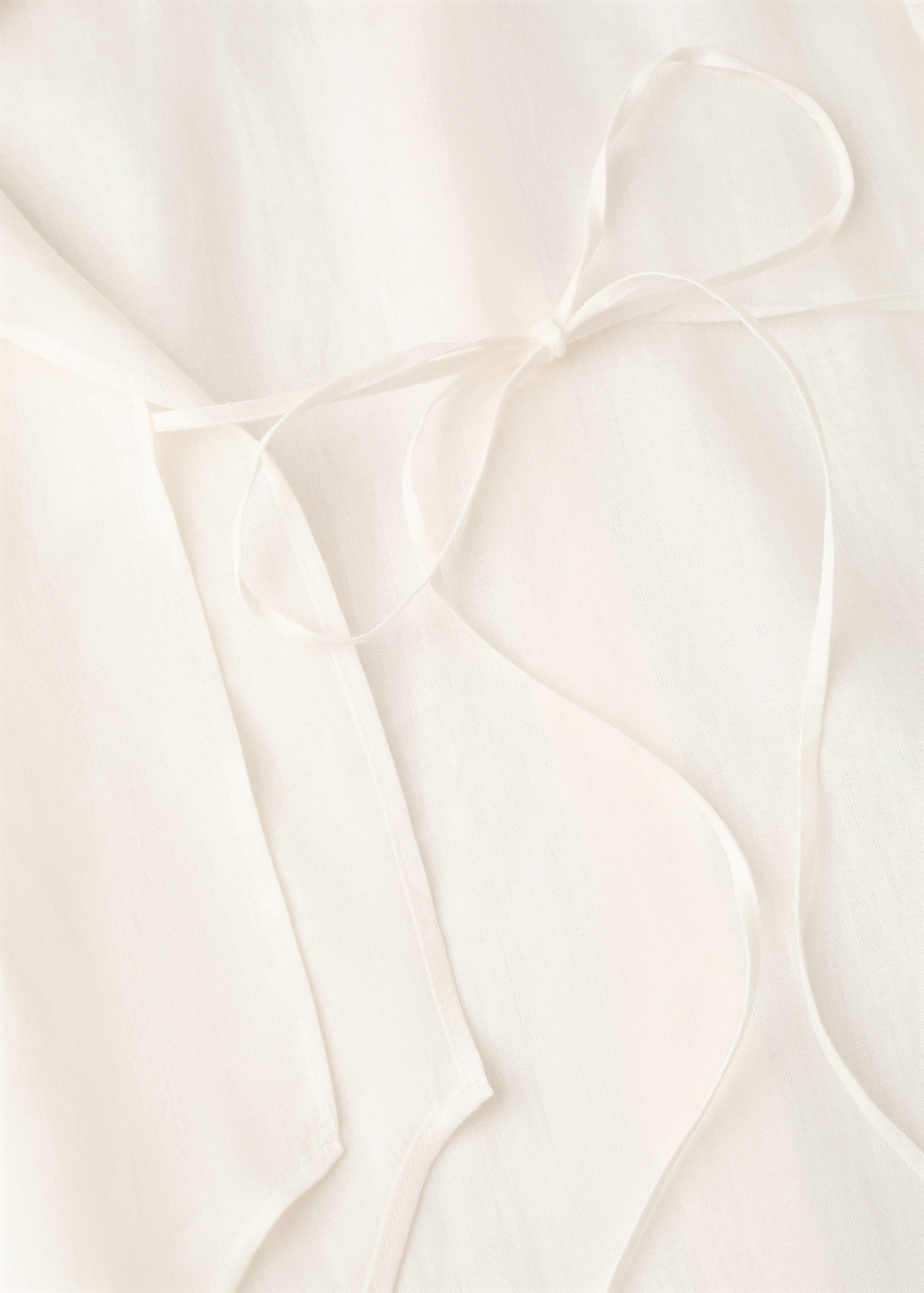 Linen tie blouse - Details of the article 0