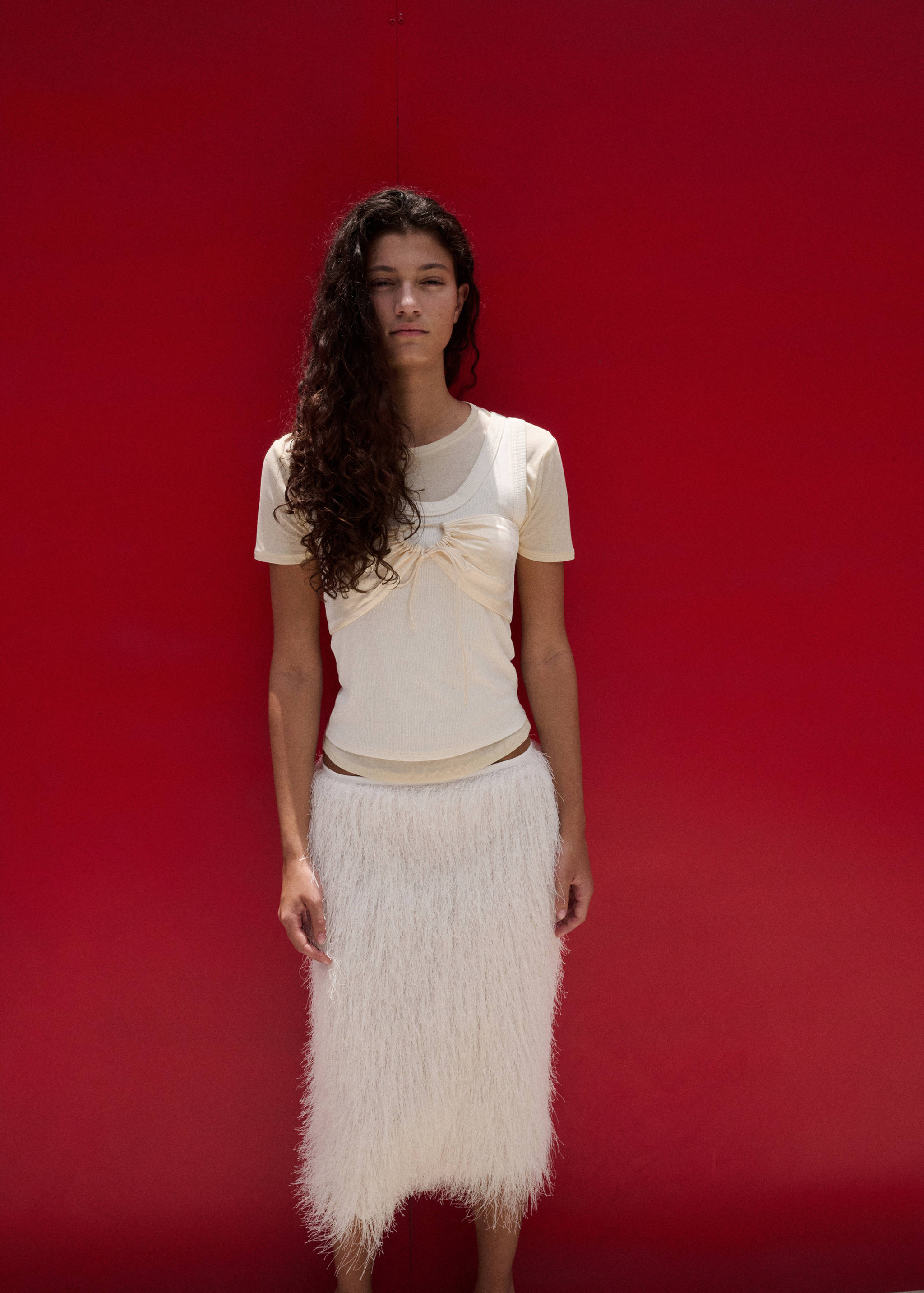 Top bandeau satinado - Plano general