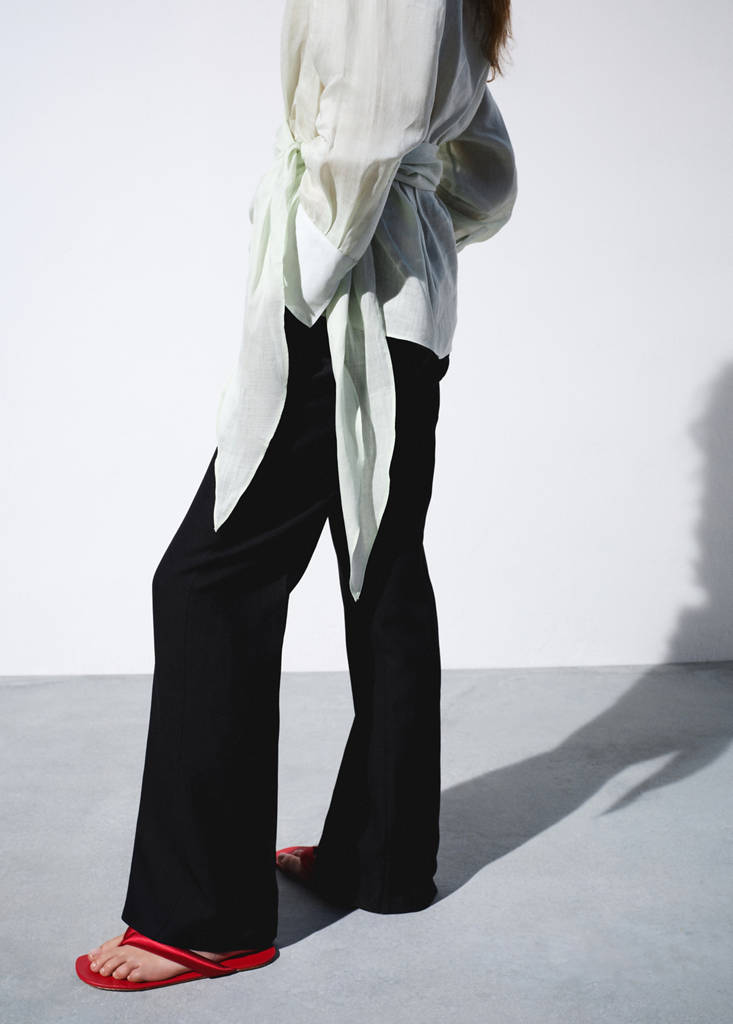 Straight-fit suit trousers — Black
