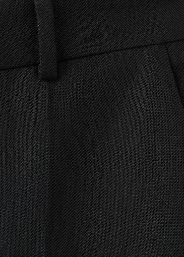 Straight-fit suit trousers — Black