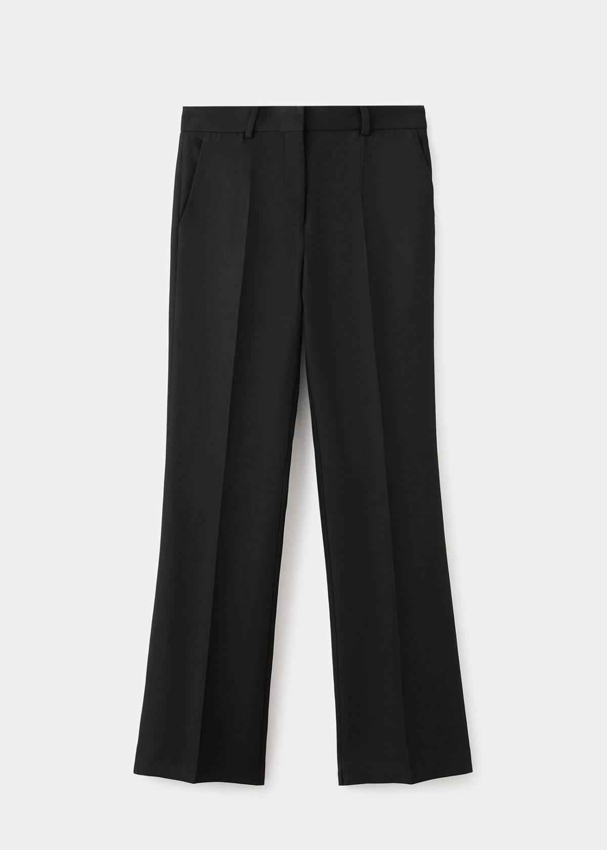 Straight-fit suit trousers — Black