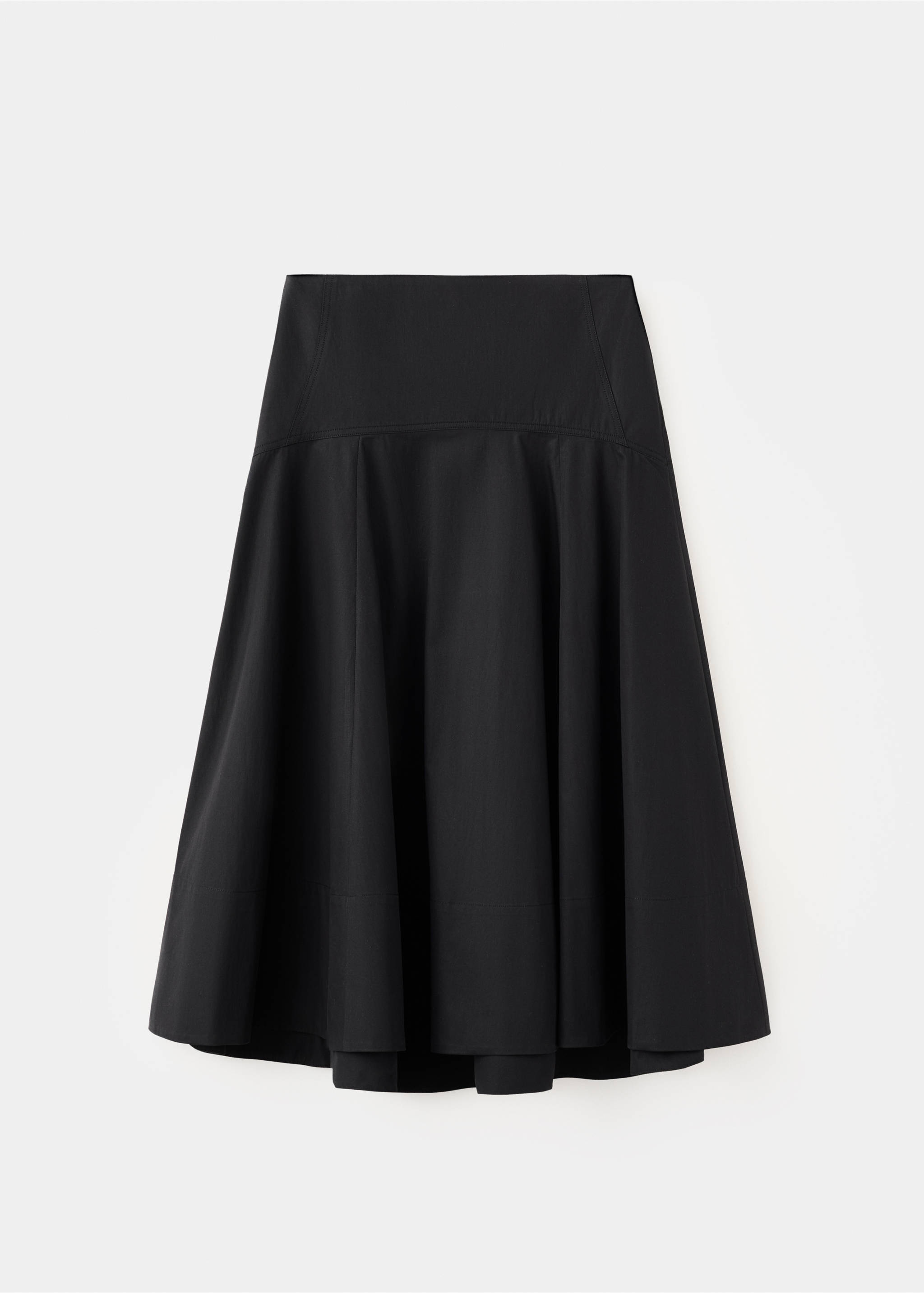 A-line skirt with seams - Article without model, Black. Ref: 27057800-00.