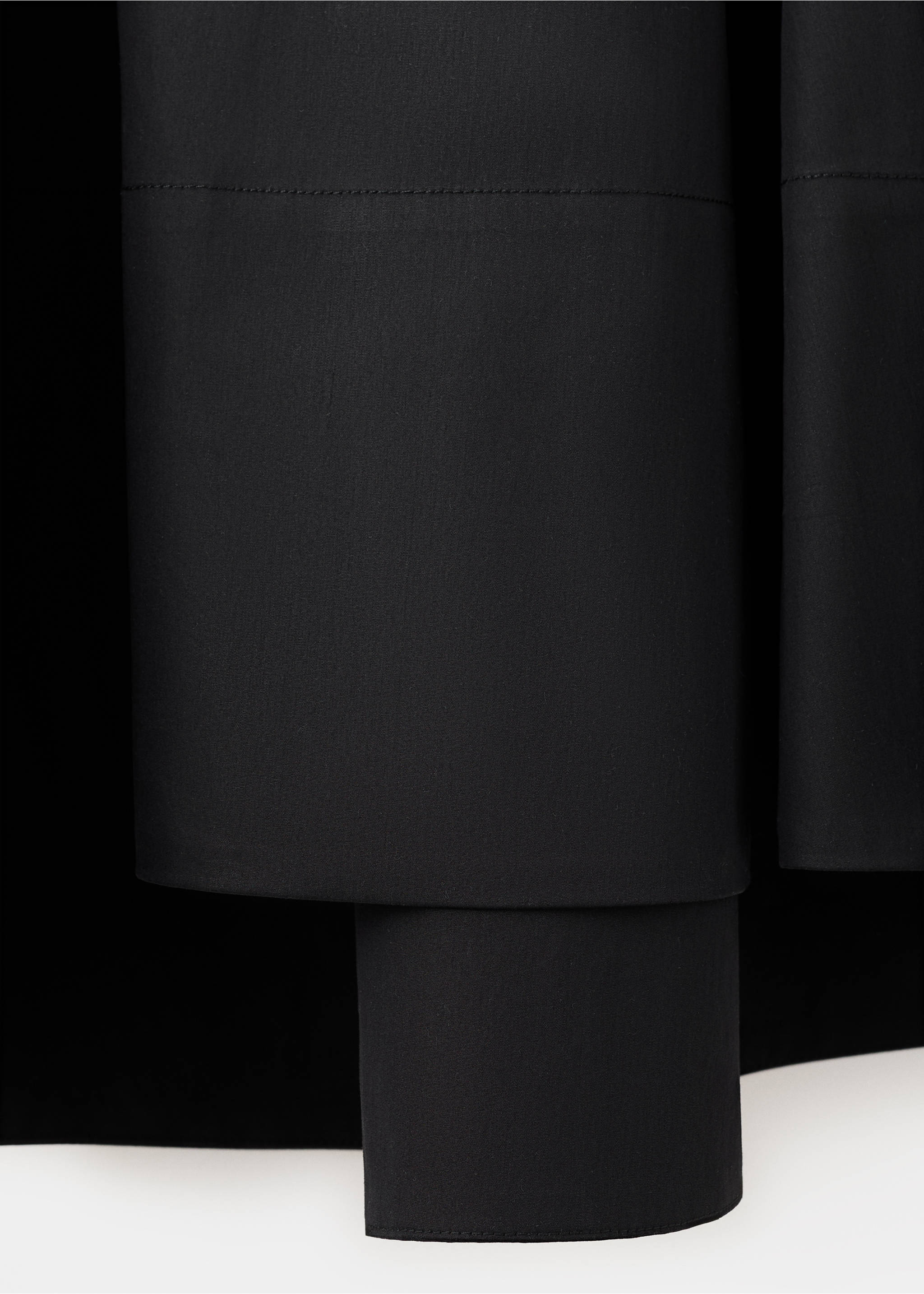 A-line skirt with seams - Details of the article 0, Black. Ref: 27057800-00.