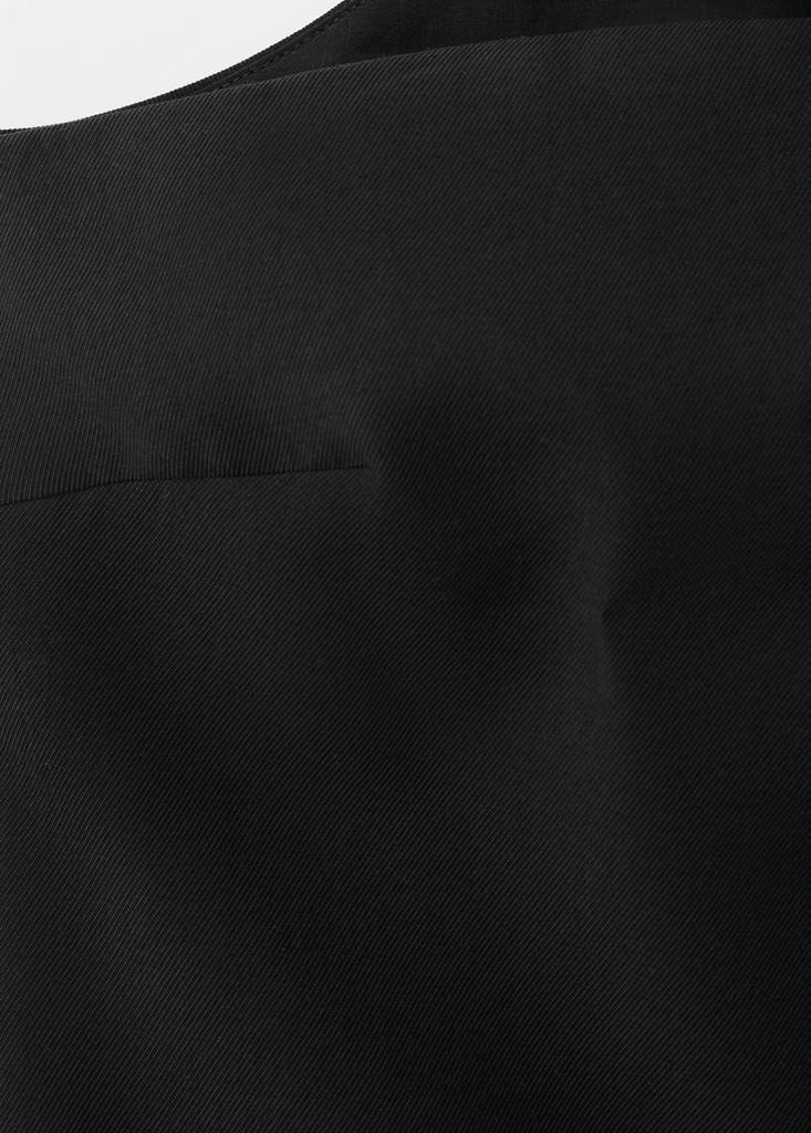 Lyocell strap neck top — Black