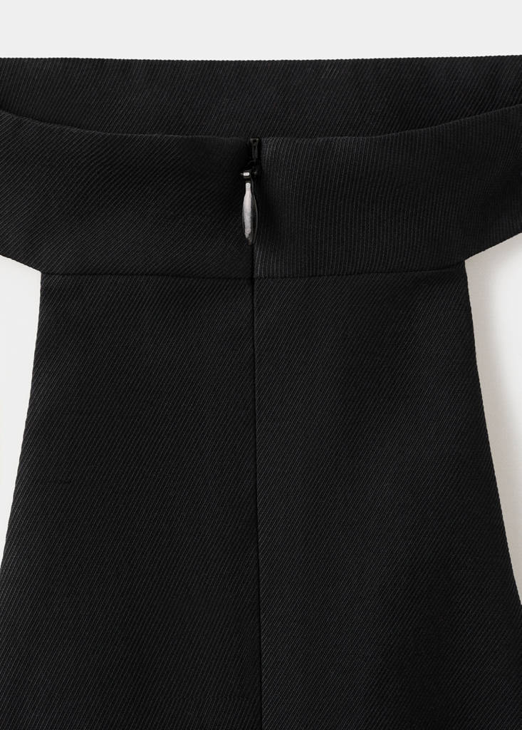 Lyocell strap neck top — Black