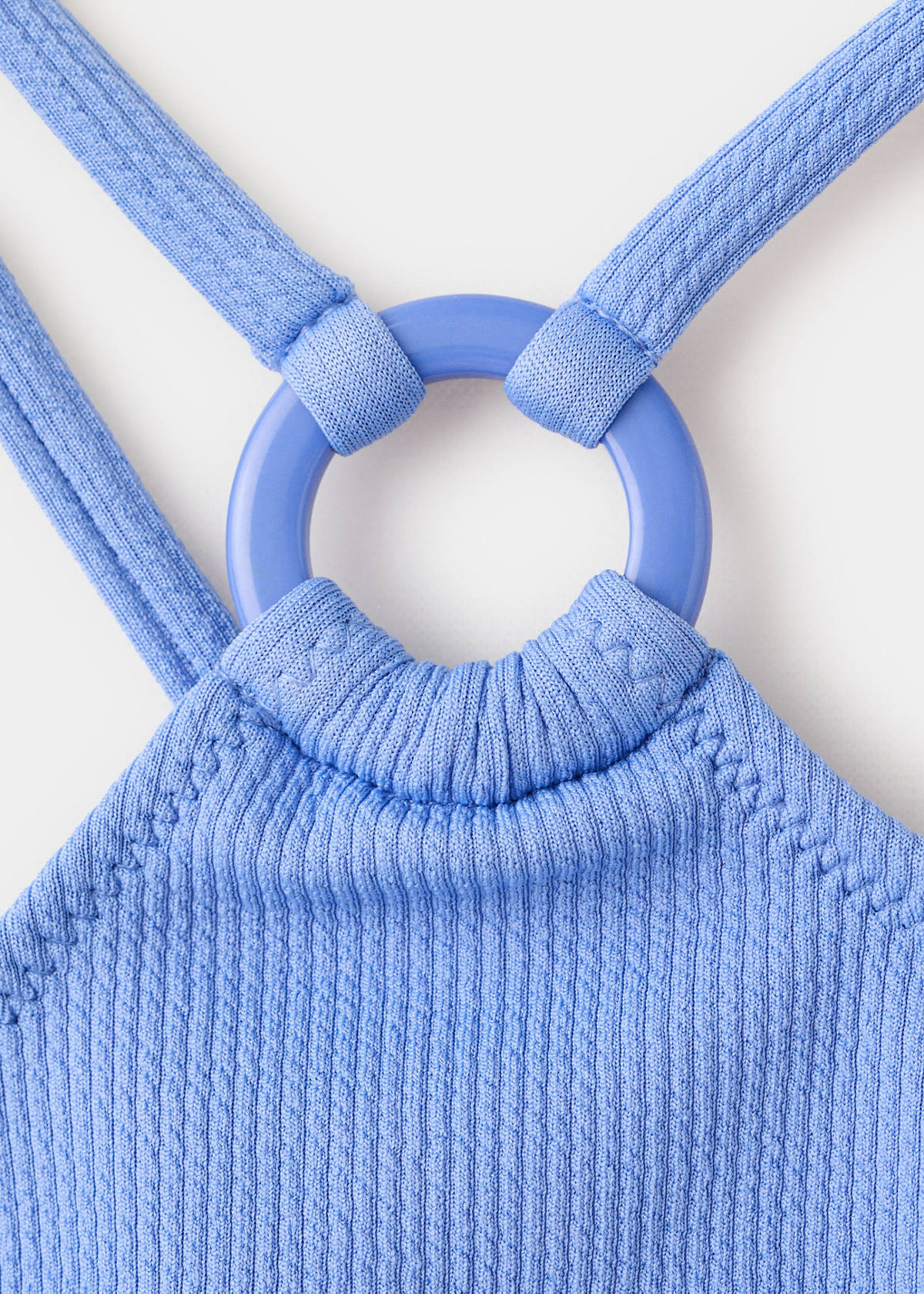 Asymmetric ring bikini — Blue