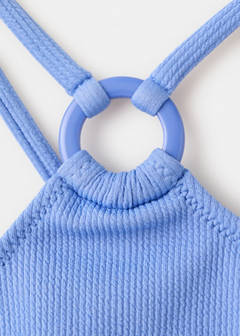 Asymmetric ring bikini — Blue 3
