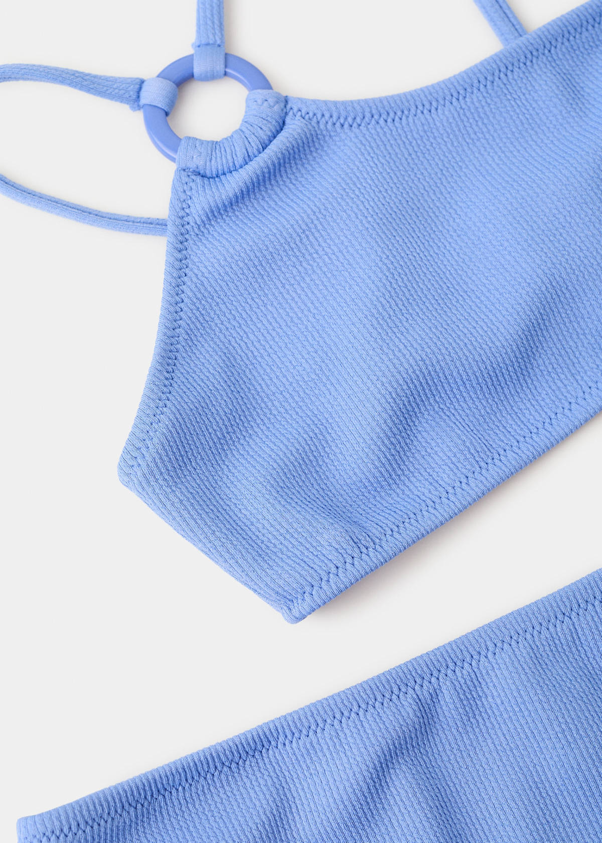 Asymmetric ring bikini — Blue