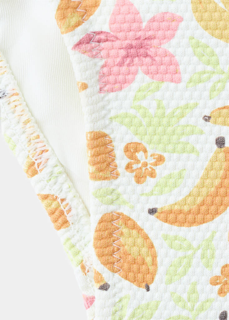 Printed bikini bottom — Ecru