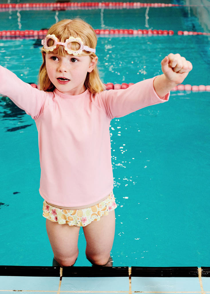 Printed bikini bottom — Ecru