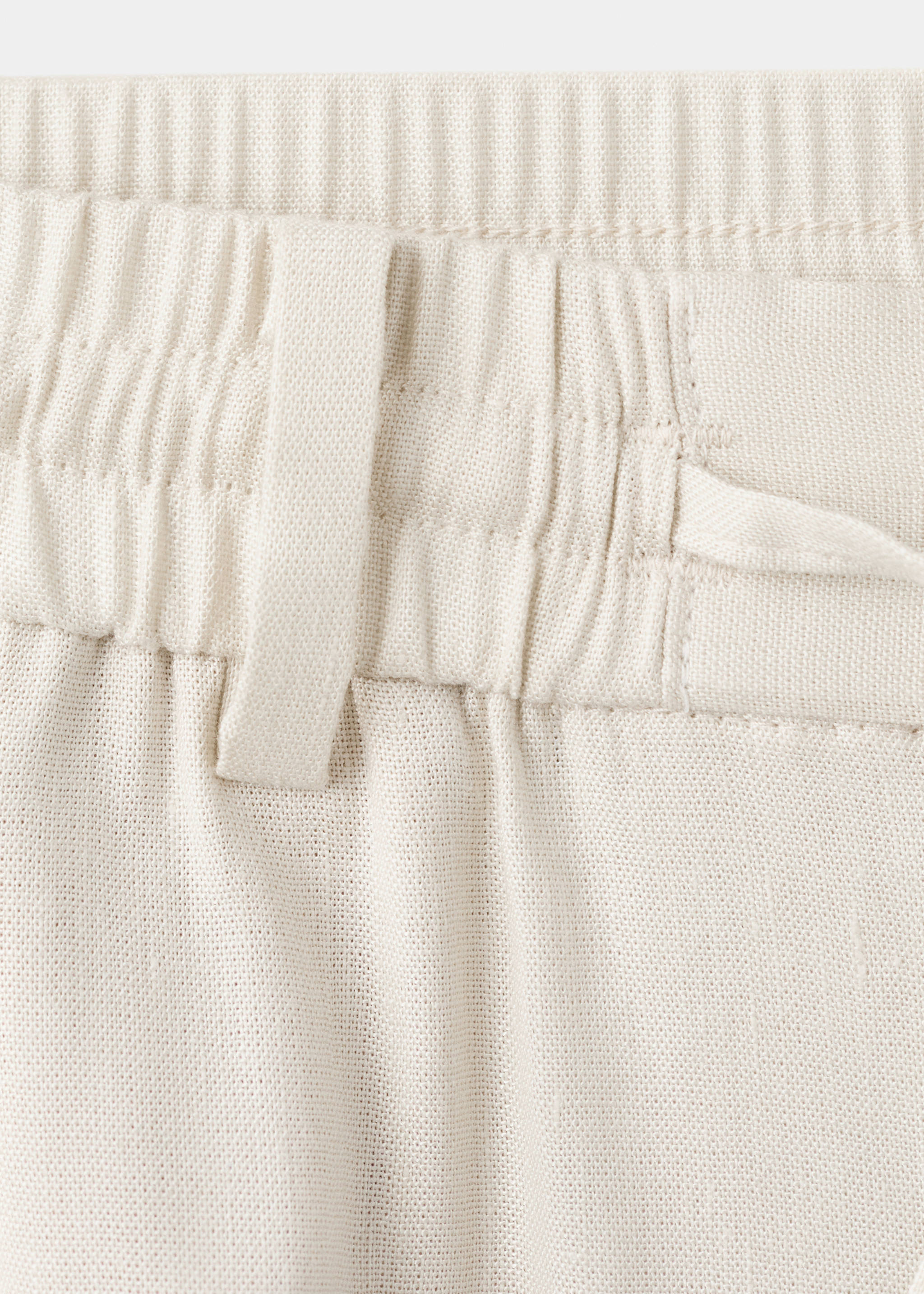 بنطلون سليم فيت مخطط من الكتان - تفاصيل المنتج 0