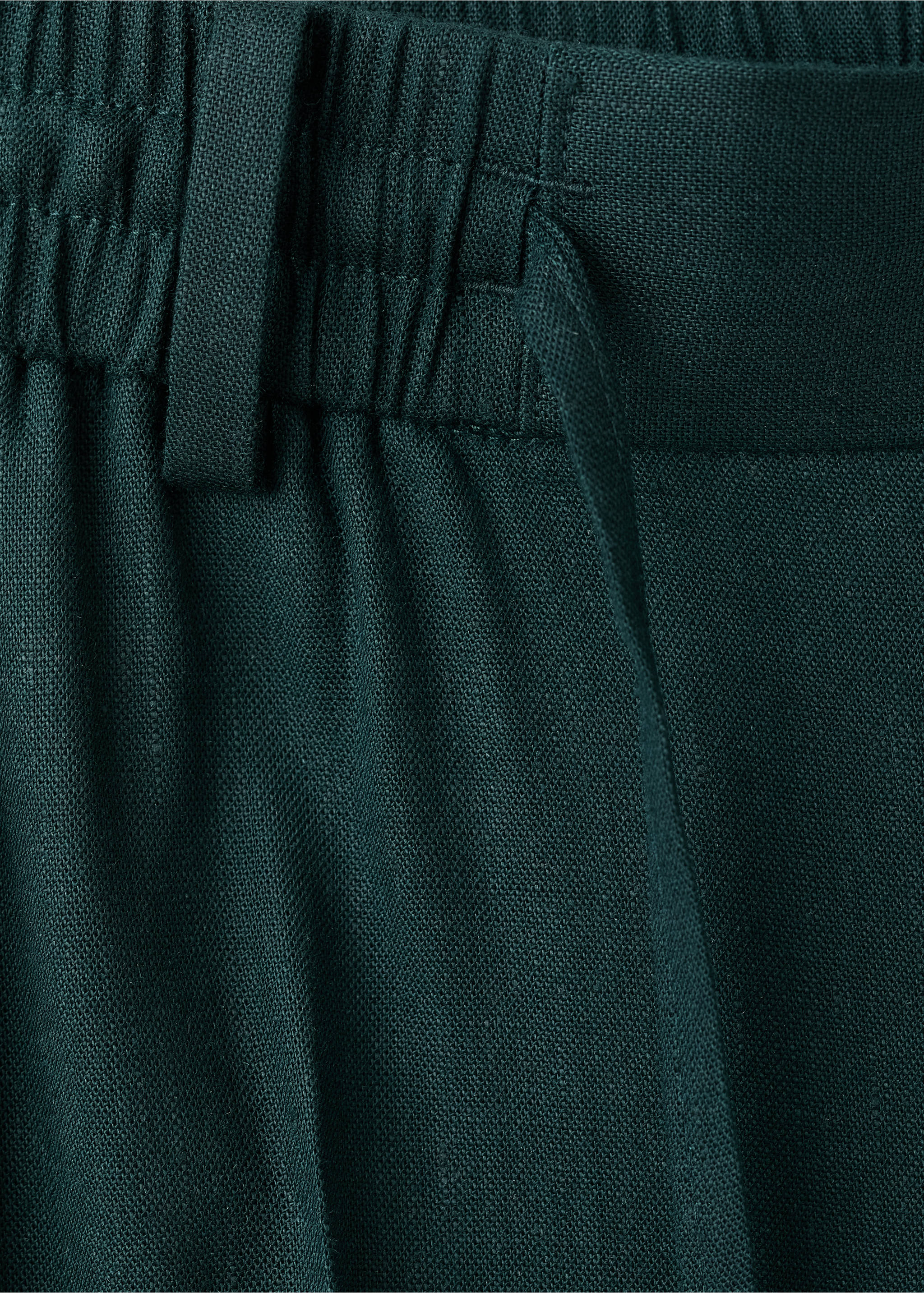 بنطلون سليم فيت مخطط من الكتان - تفاصيل المنتج 0, أخضر غامق. Ref: 27057895-00.