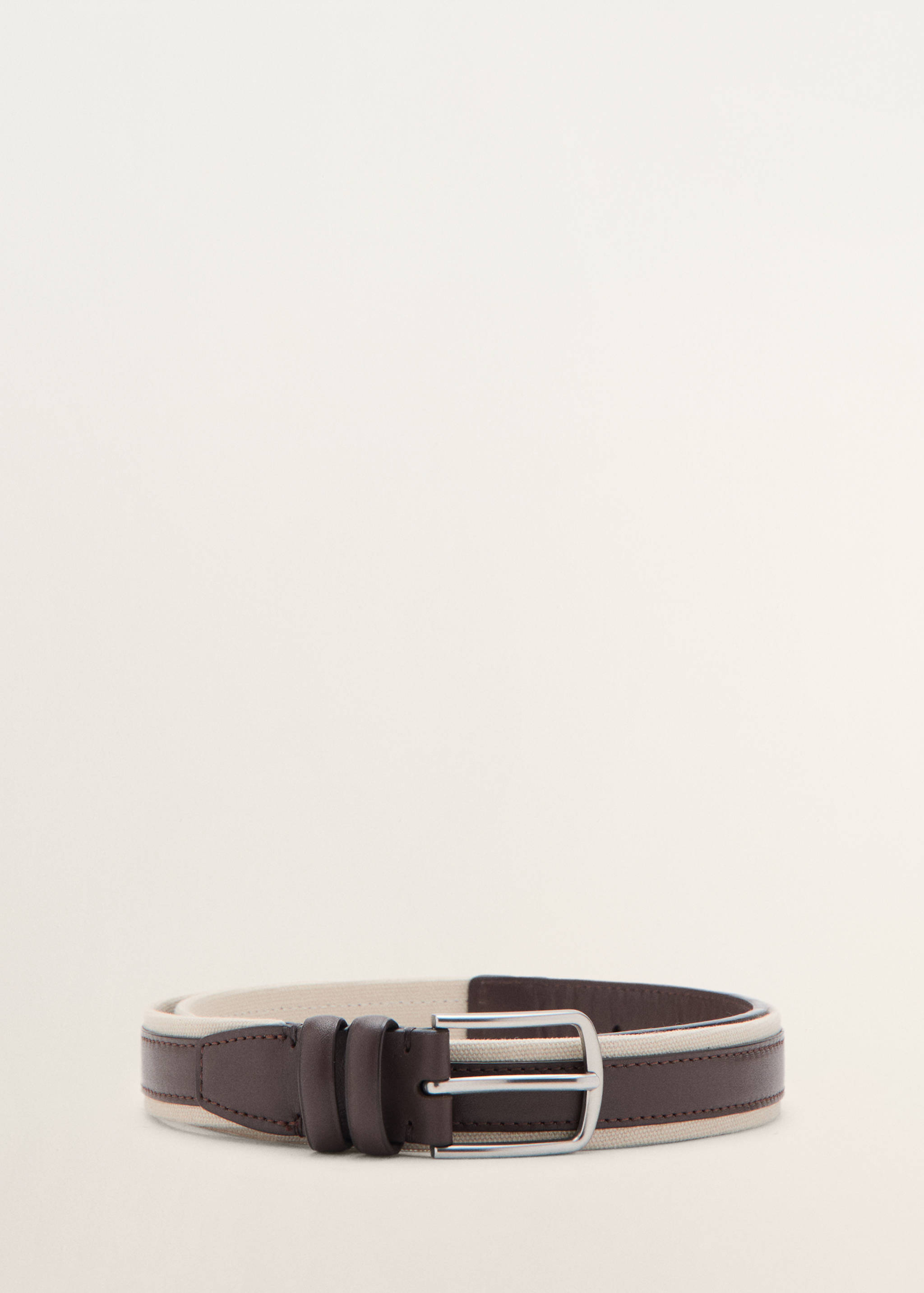 Leather mixed belt - Article without model